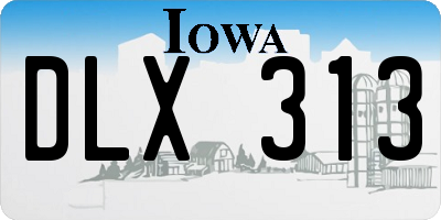 IA license plate DLX313