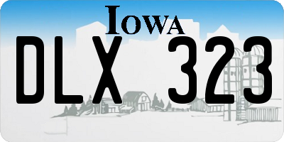 IA license plate DLX323