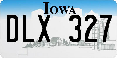 IA license plate DLX327