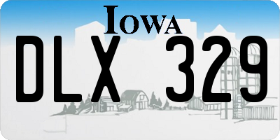 IA license plate DLX329