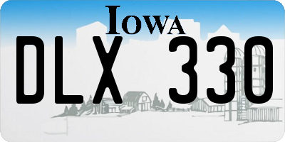 IA license plate DLX330