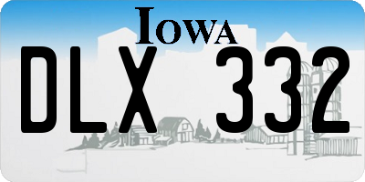 IA license plate DLX332