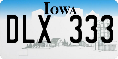IA license plate DLX333