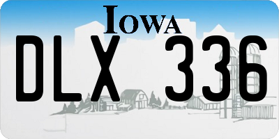 IA license plate DLX336