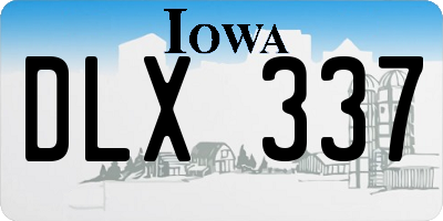 IA license plate DLX337