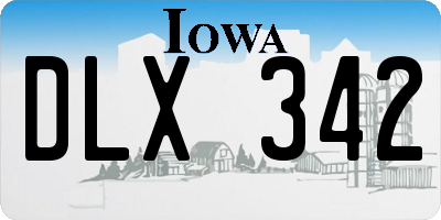 IA license plate DLX342