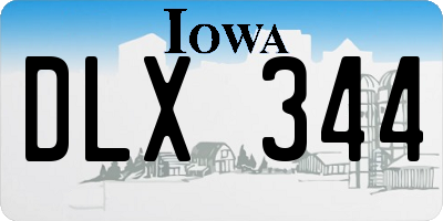 IA license plate DLX344