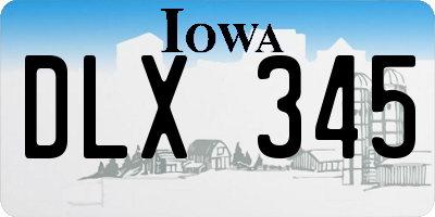 IA license plate DLX345