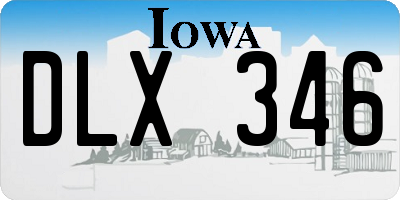 IA license plate DLX346