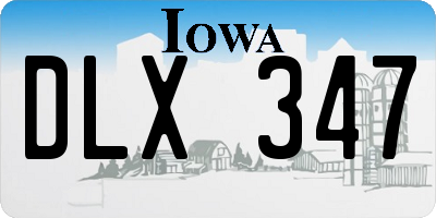 IA license plate DLX347