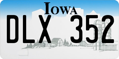 IA license plate DLX352