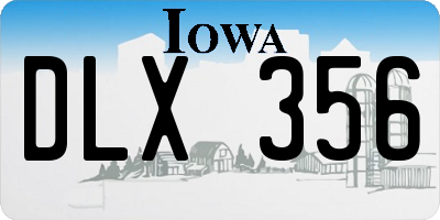 IA license plate DLX356