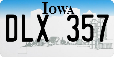 IA license plate DLX357