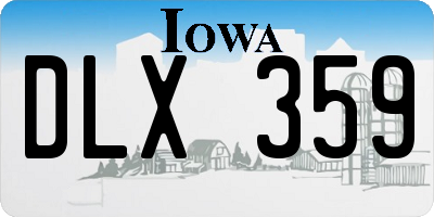 IA license plate DLX359