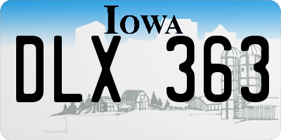 IA license plate DLX363
