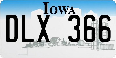 IA license plate DLX366
