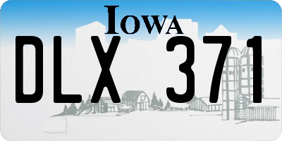 IA license plate DLX371