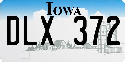 IA license plate DLX372