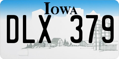 IA license plate DLX379