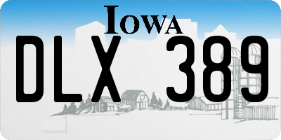 IA license plate DLX389