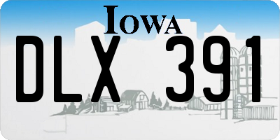 IA license plate DLX391