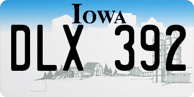 IA license plate DLX392