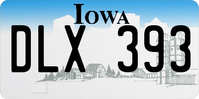 IA license plate DLX393