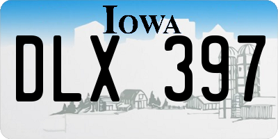 IA license plate DLX397