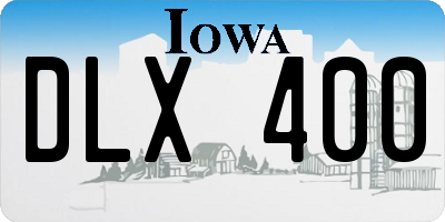 IA license plate DLX400