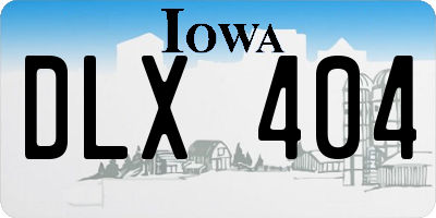 IA license plate DLX404