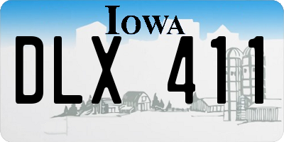 IA license plate DLX411