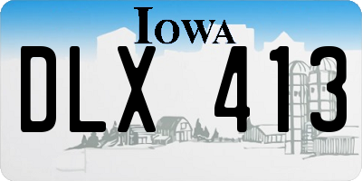 IA license plate DLX413