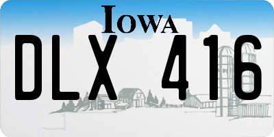 IA license plate DLX416