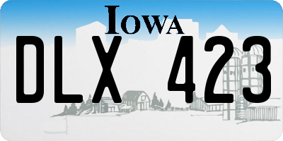 IA license plate DLX423