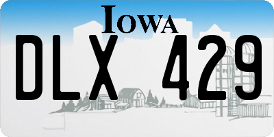 IA license plate DLX429