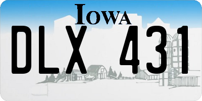 IA license plate DLX431