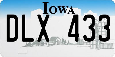 IA license plate DLX433