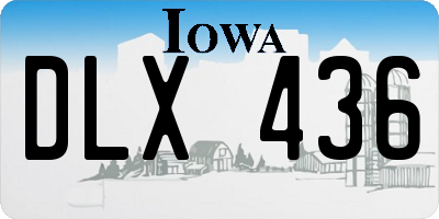 IA license plate DLX436
