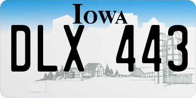 IA license plate DLX443