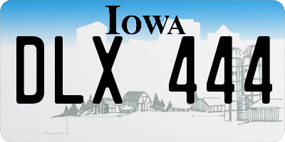 IA license plate DLX444