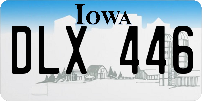 IA license plate DLX446