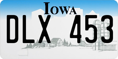 IA license plate DLX453
