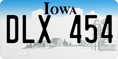 IA license plate DLX454