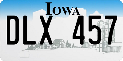 IA license plate DLX457