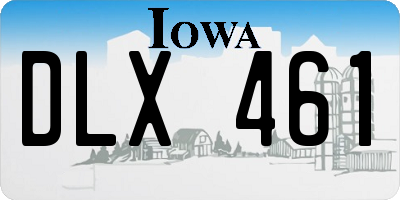 IA license plate DLX461