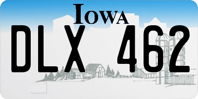 IA license plate DLX462