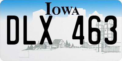 IA license plate DLX463