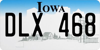 IA license plate DLX468