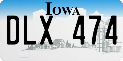 IA license plate DLX474