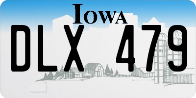 IA license plate DLX479